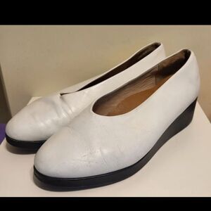 Hopp "IO Slipper" Whte Nappa Leather Ultra-Comfy Shoes sz.9 Ret $275 Made in USA